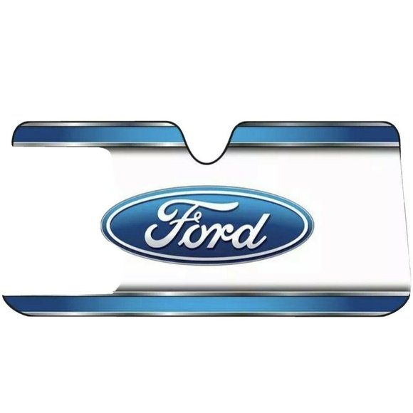 Plasticolor Ford Logo Foldable Ultra Durable Front Windshield Sunshade Cover - Picture 1 of 2